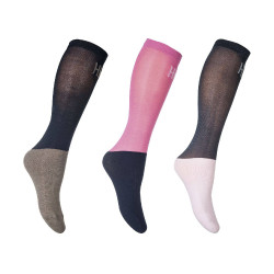Meias HKM Microcotton Colour em pack de 3 Meias HKM Microcotton Colour em pack de 3