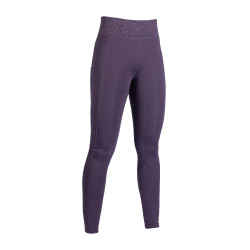Legging HKM Lavender Bay com assento completo em silicone Lilás escuro Violeta Legging HKM Lavender Bay com assento completo em silicone Lilás escuro Violeta