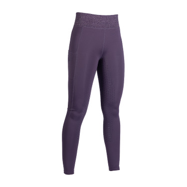 Legging HKM Lavender Bay com assento completo em silicone Lilás escuro Violeta Legging HKM Lavender Bay com assento completo em silicone Lilás escuro Violeta