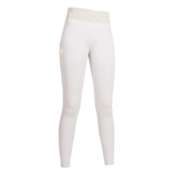 Legging HKM Lavender Bay com assento completo em silicone Branco Legging HKM Lavender Bay com assento completo em silicone Branco
