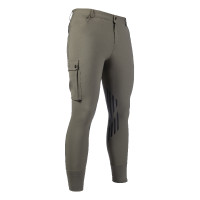 Calça masculina HKM Cargo com reforços de silicone Verde-oliva