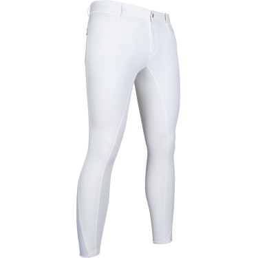 Calça masculina HKM Sportive com assento completo de silicone Branco