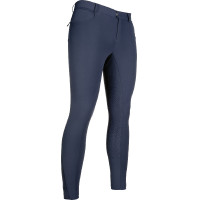 Calça masculina HKM Sportive com assento completo de silicone Azul escuro