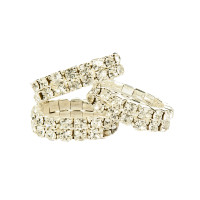 Elásticos para trança HKM Crystal Branco