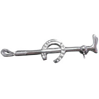 Alfinete de gravata prateado HKM Horseshoe Cor indicativa