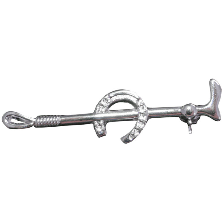 Alfinete de gravata prateado HKM Horseshoe Alfinete de gravata prateado HKM Horseshoe