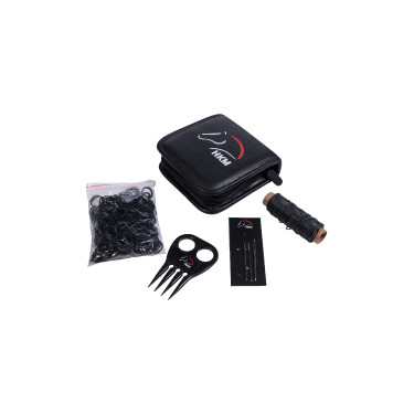 Kit de tranças para crina HKM Preto