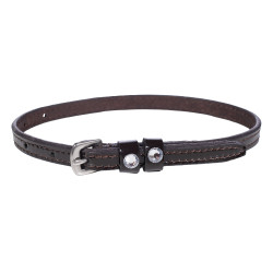 Tiras de esporas HKM Crystal em couro envernizado Tiras de esporas HKM Crystal em couro envernizado