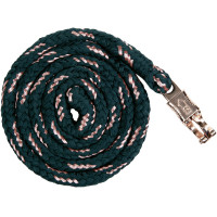 Longe HKM Rosegold com mosquetão de segurança Esmeralda / ouro rosa Verde