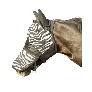 Máscara anti-moscas HKM Zebra proteção das narinas Máscara anti-moscas HKM Zebra proteção das narinas