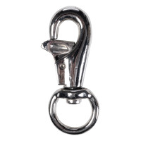 Mosquetão HKM com mola e parafuso Prateado Cinzento