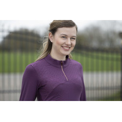 Camiseta técnica HKM Arctic Bay de mangas compridas Lilás escuro Violeta