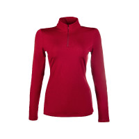 Camiseta técnica HKM Basic de mangas compridas Vermelho escuro Camiseta técnica HKM Basic de mangas compridas Vermelho escuro