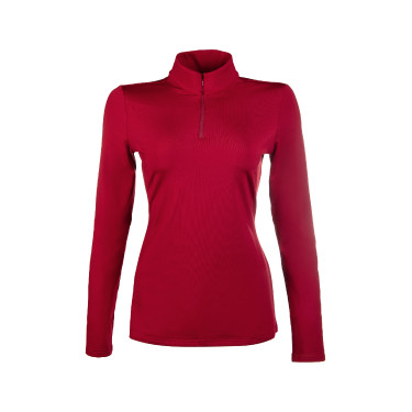 Camiseta técnica HKM Basic de mangas compridas Vermelho escuro