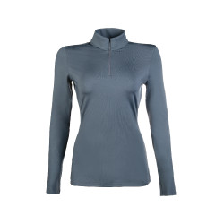 Camiseta técnica HKM Basic de mangas compridas Cinza escuro Cinzento