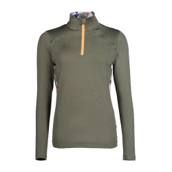 Camiseta técnica HKM Lyon Active de mangas compridas Verde-oliva