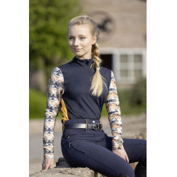 Camiseta técnica HKM Lyon Active de mangas compridas Azul escuro