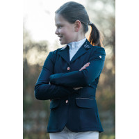 Casaco de competição HKM Flora Kids Azul escuro Casaco de competição HKM Flora Kids Azul escuro