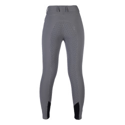 Calça HKM Tampa com grip de silicone completo Cinzento