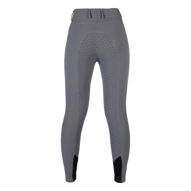 Calça HKM Tampa com grip de silicone completo Cinzento
