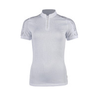 Polo técnico HKM Nelly de mangas curtas Branco