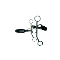 Hackamore Jump'In rígido hastes longas Mogno Bord&amp;ocirc;