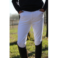 Calça de equitação masculina Jump'In Super X Branco