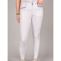 Calça de equitação júnior feminina Luna Jump'In Branco