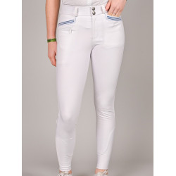 Calça de equitação júnior feminina Luna Jump'In Branco