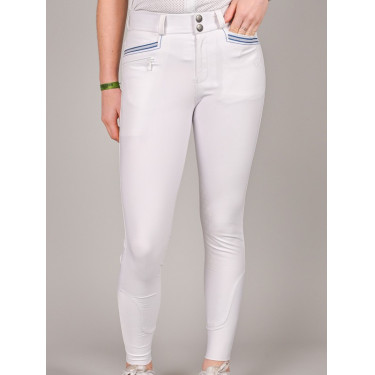 Calça de equitação júnior feminina Luna Jump'In Branco