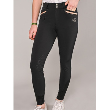 Calça de equitação júnior feminina Luna Jump'In Preto