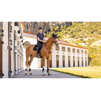 Tapete LeMieux Eurojump Camurça Branco / Prata / Branco