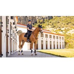 Tapete LeMieux Eurojump Camurça Preto / Prata / Cinza