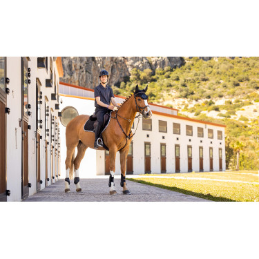 Tapete LeMieux Eurojump Camurça Preto / Prata / Cinza