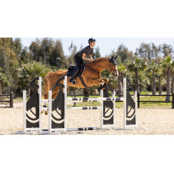 Tapete LeMieux Eurojump Camurça Preto / Prata / Cinza