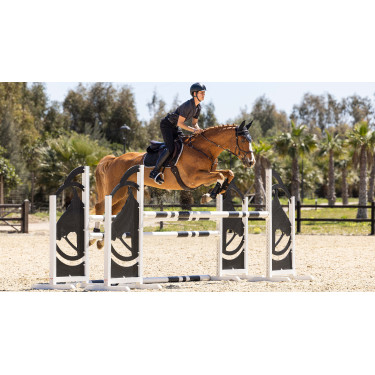 Tapete LeMieux Eurojump Camurça Preto / Prata / Cinza