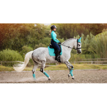 Tapete LeMieux Suede Dressage Square Azul Tapete LeMieux Suede Dressage Square Azul
