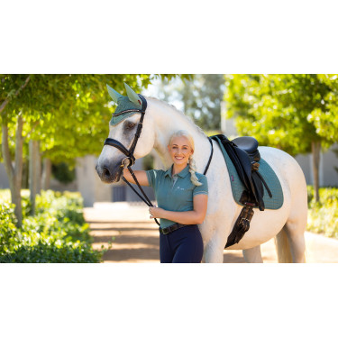 Tapete LeMieux Suede Dressage Square Sábio Azul Tapete LeMieux Suede Dressage Square Sábio Azul