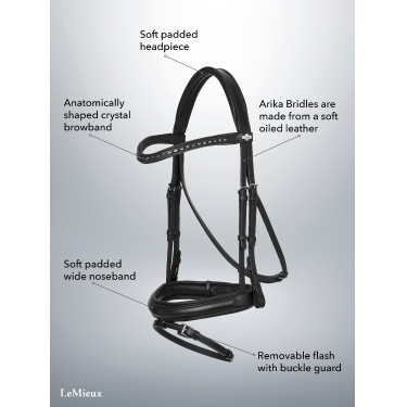 Bridão de dressage LeMieux Arika Bridão de dressage LeMieux Arika