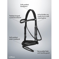 Bridão de dressage LeMieux Arika Castanho / prateado