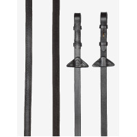 Rendas de borracha / couro LeMieux Havana / latão Castanho