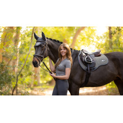 Almofada de sela LeMieux Earth GP Square Musgo Castanho