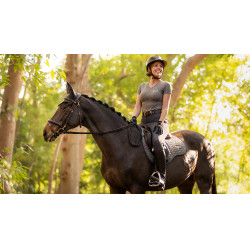 Almofada de sela LeMieux Earth GP Square Musgo Castanho