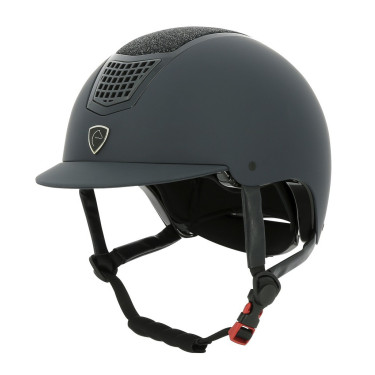Capacete Equithème Airy Preto / azul brilhante