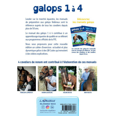 Caderno de exercícios galope 1 a 4 com vídeos Lavauzelle Caderno de exercícios galope 1 a 4 com vídeos Lavauzelle