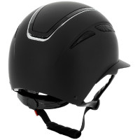 Capacete Equithème Agris viseira larga Preto prateado