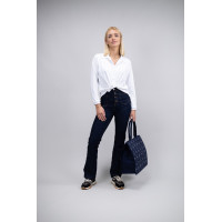 Jean Flare Harcour Juvo Jean bruto Azul-marinho