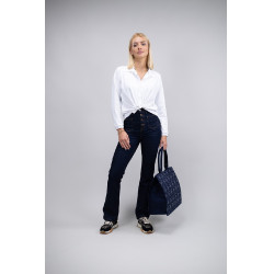 Jean Flare Harcour Juvo Jean bruto Azul-marinho