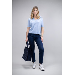 Namorada de Jean Harcour Power Jeans Cinzento