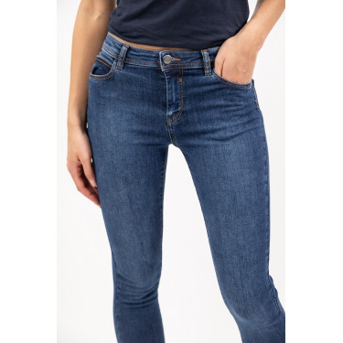 Jean Slim Harcour Preppy Jean bruto Azul-marinho